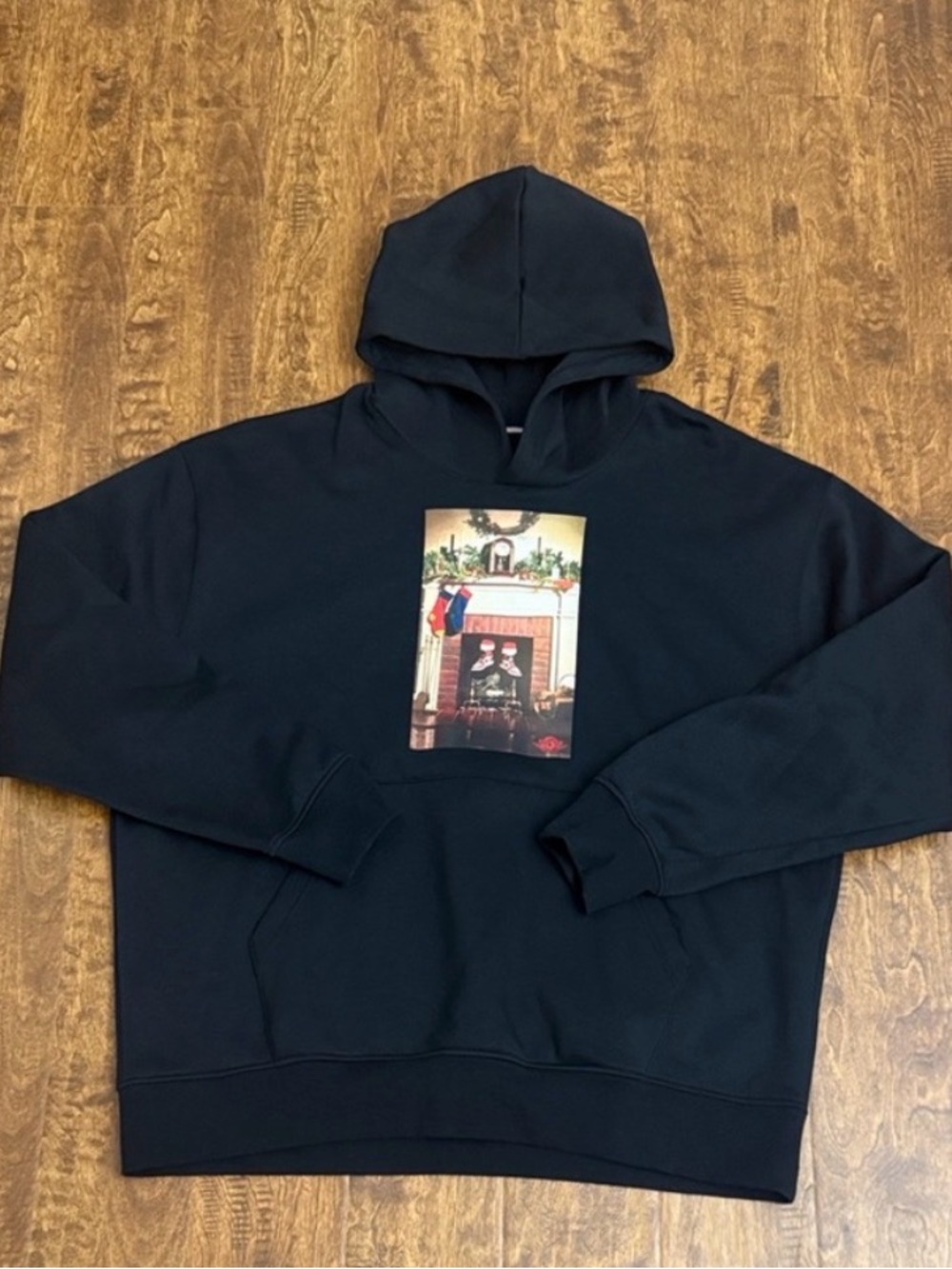 Jordan Black Pullover Hoodie with Front Graphic